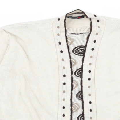 Womens UK Size M pure fashion Beige Cardigan Jumper