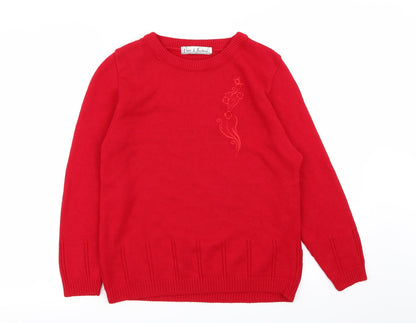 Pure & Natural Womens Red   Pullover Jumper Size M