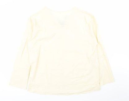 Womens UK Size XL Preworn Beige Basic Blouse