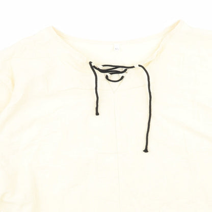 Womens UK Size XL Preworn Beige Basic Blouse