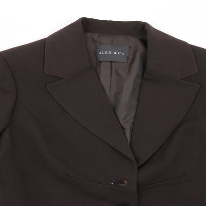 alex& co Womens Brown   Jacket Blazer Size 14