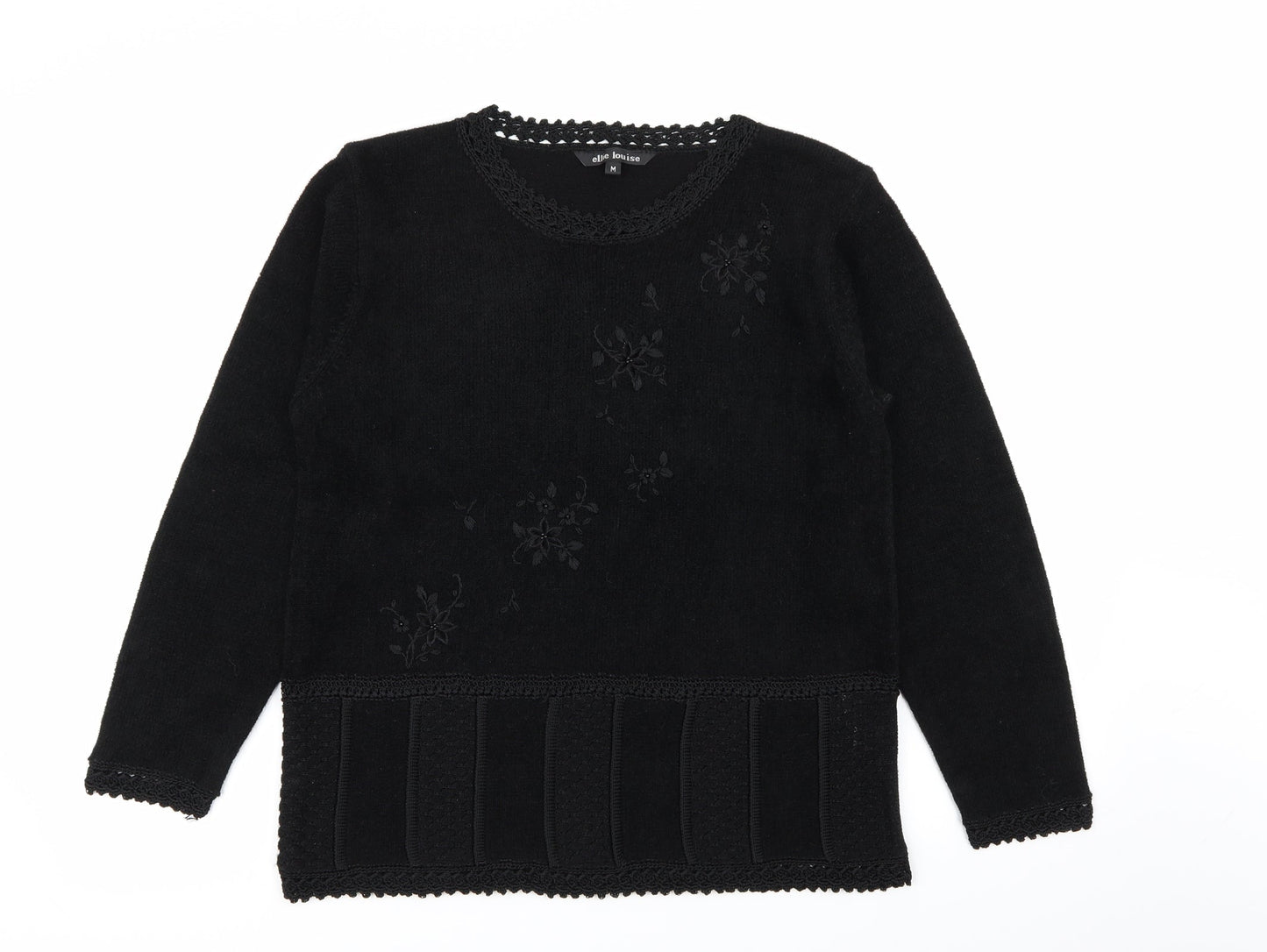 Womens UK Size M ellie louise Black Pullover Jumper