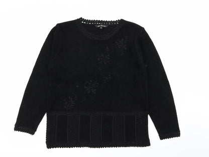 Womens UK Size M ellie louise Black Pullover Jumper