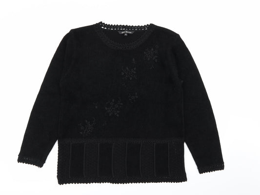 Womens UK Size M ellie louise Black Pullover Jumper