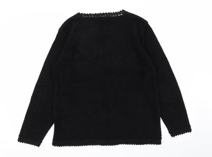 Womens UK Size M ellie louise Black Pullover Jumper