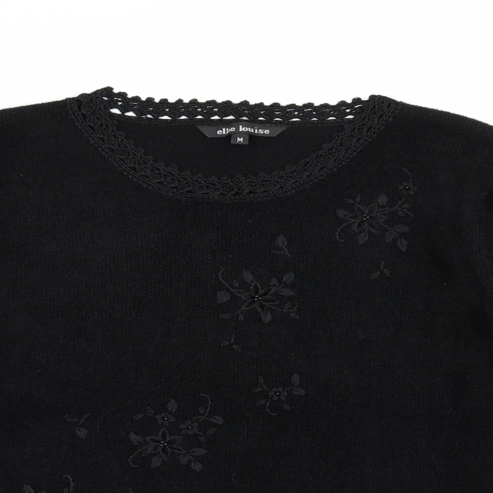 Womens UK Size M ellie louise Black Pullover Jumper