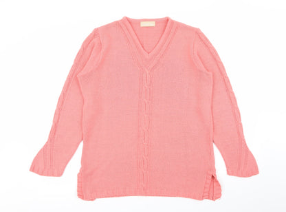 Daxon Womens Pink   Pullover Jumper Size 14