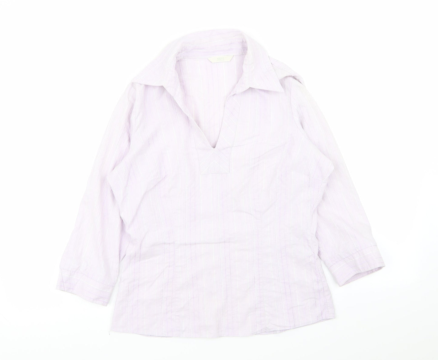 Womens UK Size 10 M&S Purple Basic Blouse