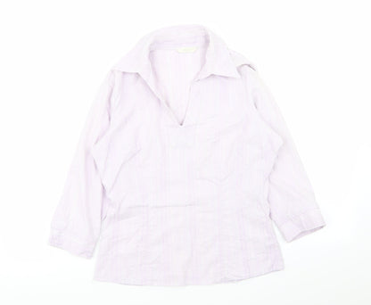 Womens UK Size 10 M&S Purple Basic Blouse