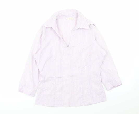 Womens UK Size 10 M&S Purple Basic Blouse