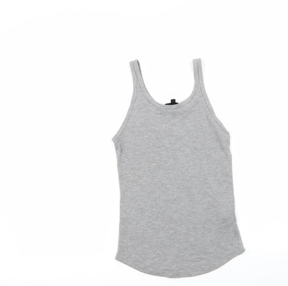 Womens UK Size 8 topshp Grey Basic Tank