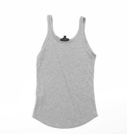 Womens UK Size 8 topshp Grey Basic Tank