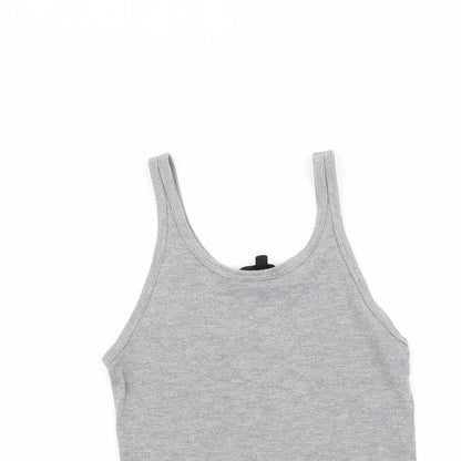 Womens UK Size 8 topshp Grey Basic Tank