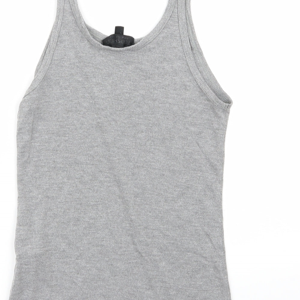 Womens UK Size 8 topshp Grey Basic Tank