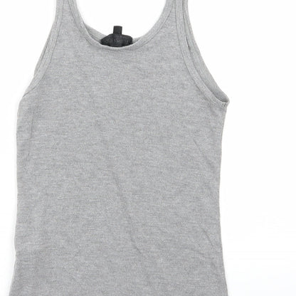 Womens UK Size 8 topshp Grey Basic Tank