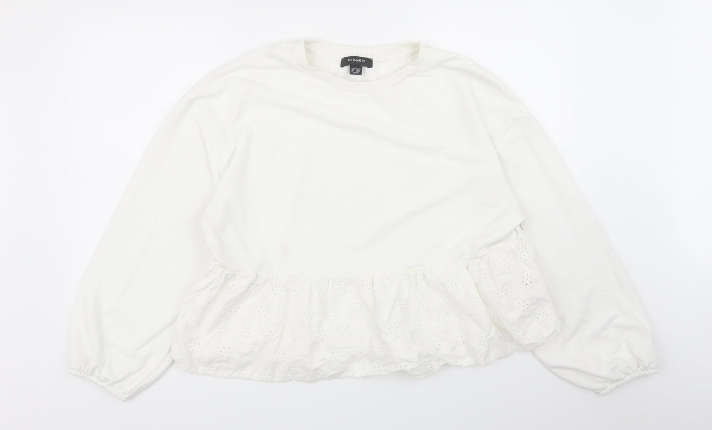 Primark Womens White   Pullover Jumper Size 14