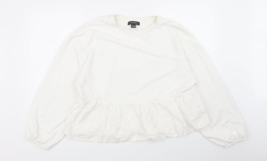 Primark Womens White   Pullover Jumper Size 14
