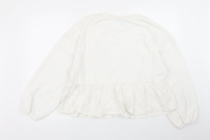 Primark Womens White   Pullover Jumper Size 14