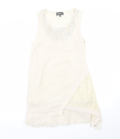 Apricot Womens Beige Geometric  A-Line  Size 10