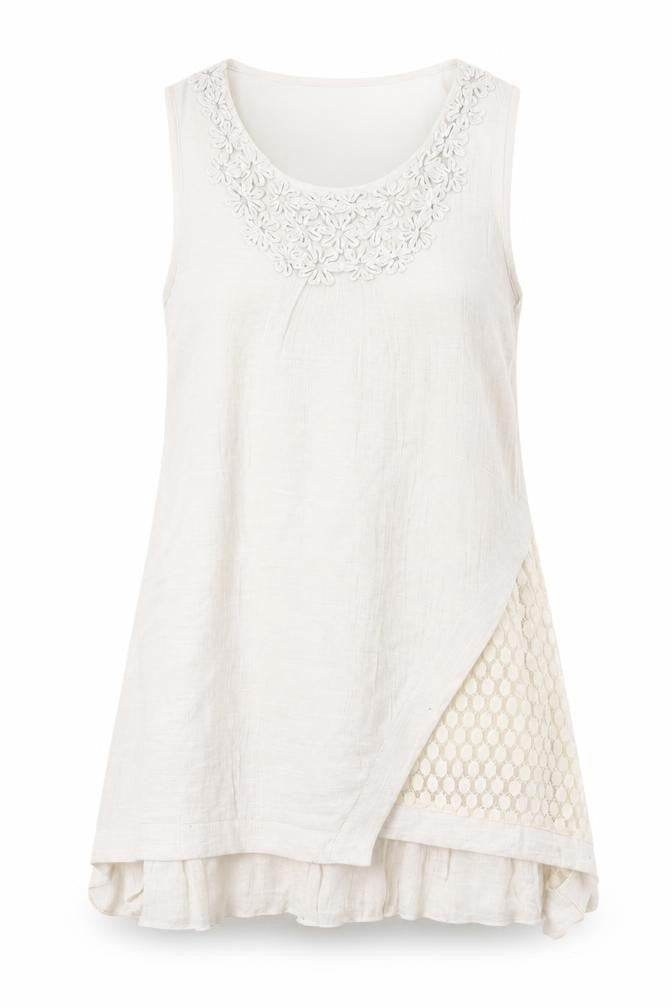 Apricot Womens Beige Geometric  A-Line  Size 10