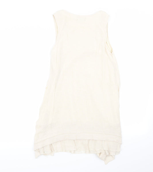 Apricot Womens Beige Geometric  A-Line  Size 10