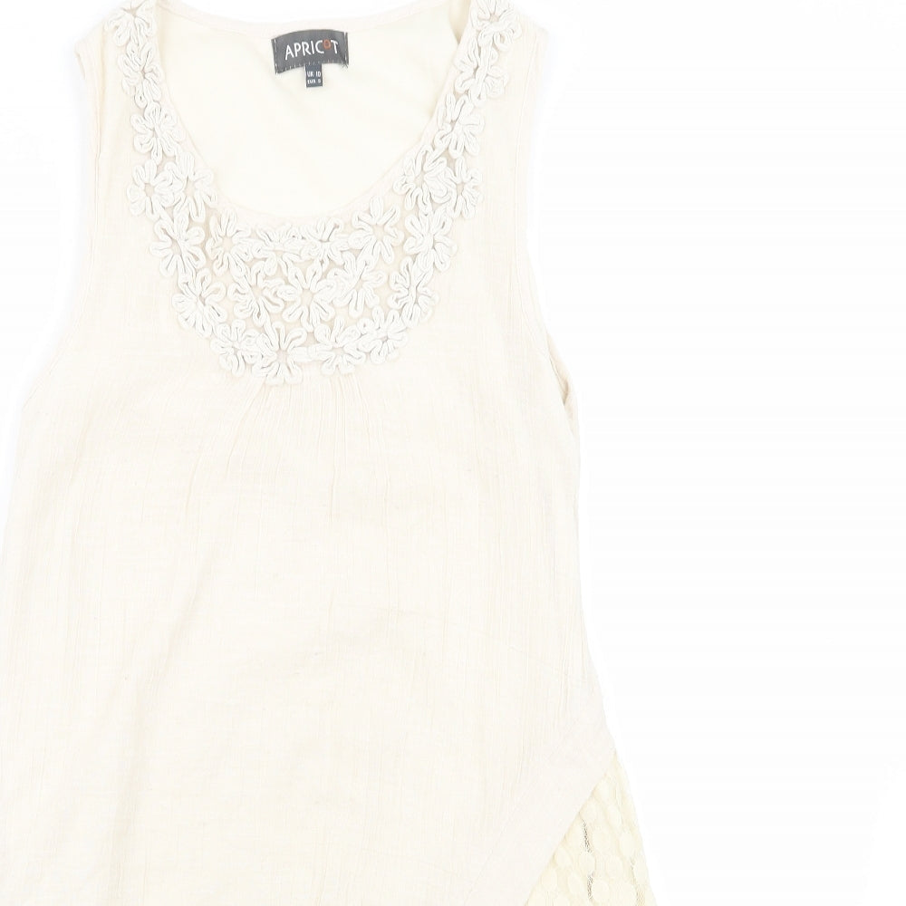 Apricot Womens Beige Geometric  A-Line  Size 10