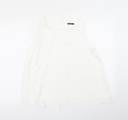 Womens UK Size 12 Roman White Basic Blouse