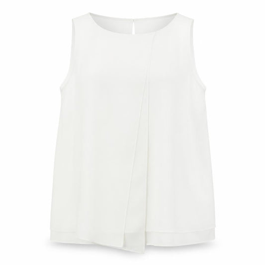 Front view of Roman women’s white basic blouse, size UK 12