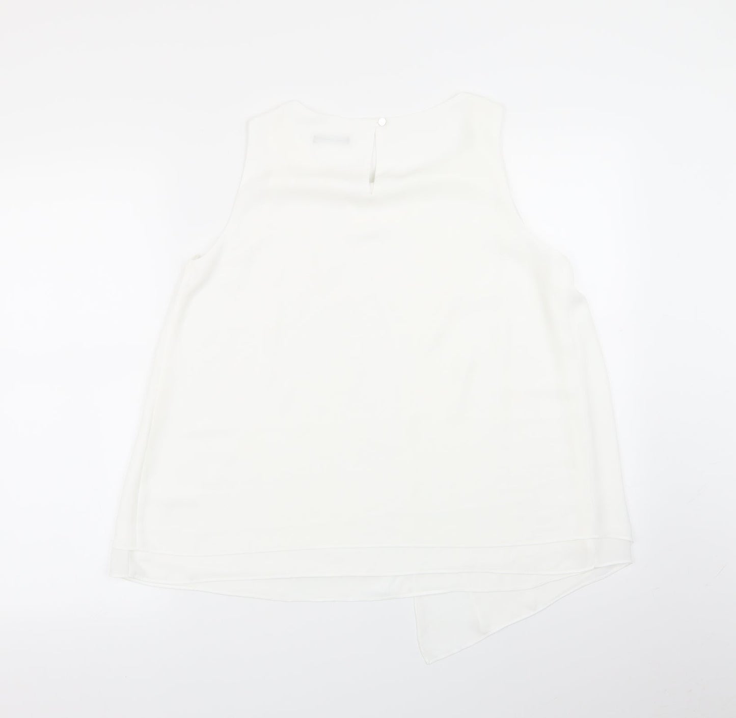 Womens UK Size 12 Roman White Basic Blouse