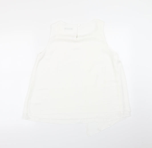 Womens UK Size 12 Roman White Basic Blouse