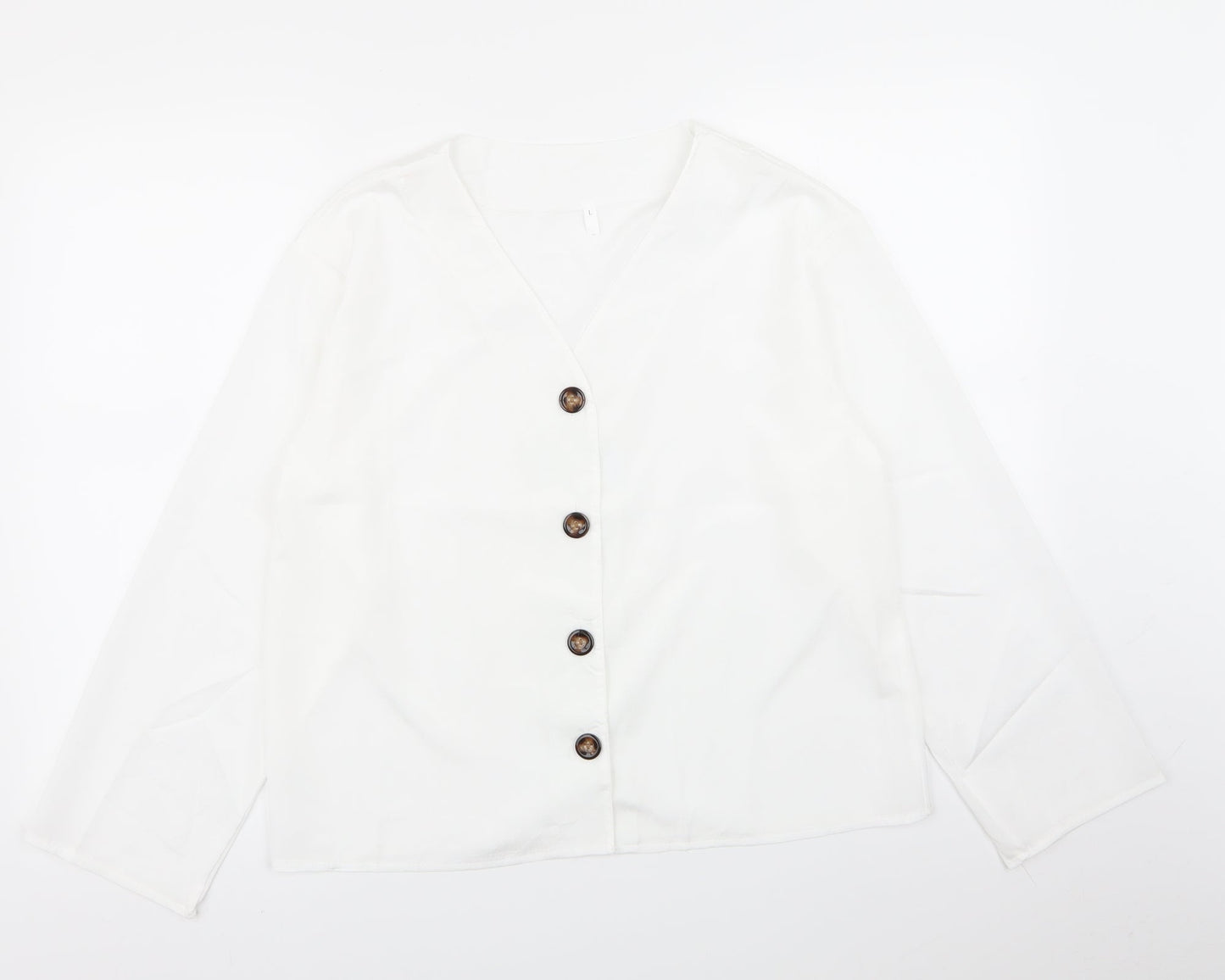 Preworn Womens White   Basic Button-Up Size L