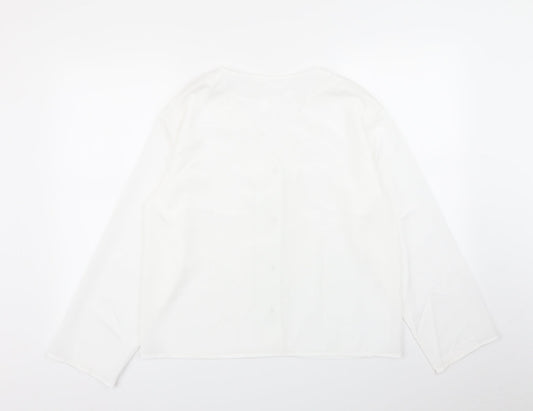Preworn Womens White   Basic Button-Up Size L