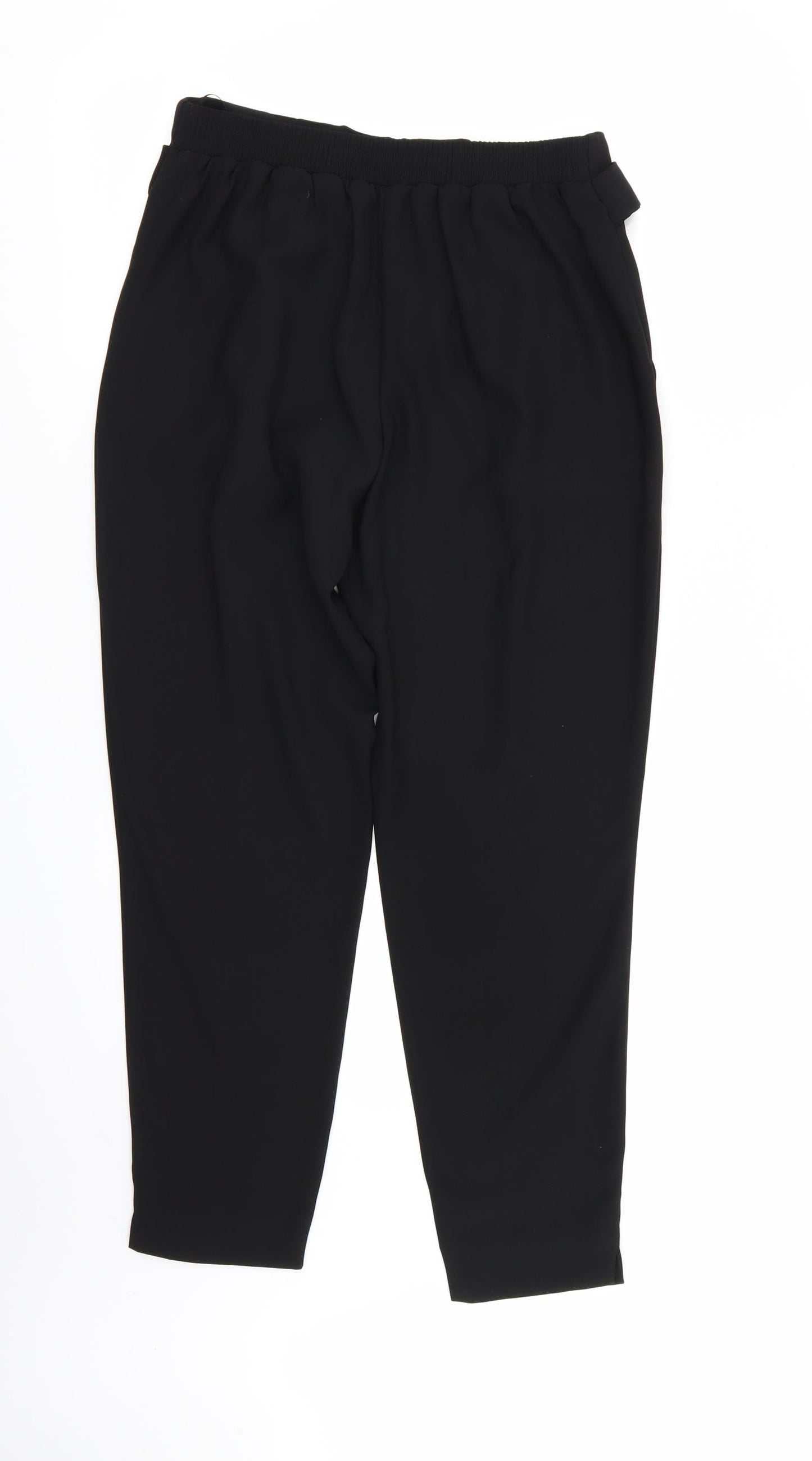 Womens UK Size 8 River Island Regular Fit Rain Trousers Black Trousers
