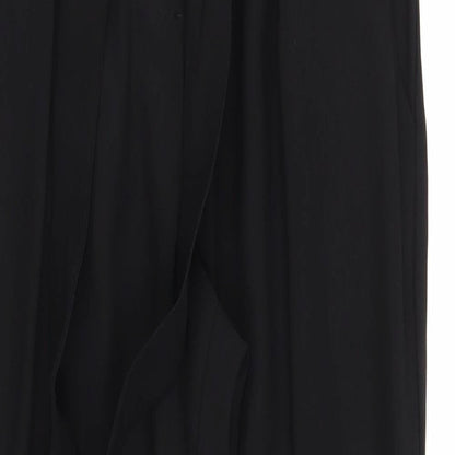 Womens UK Size 8 River Island Regular Fit Rain Trousers Black Trousers