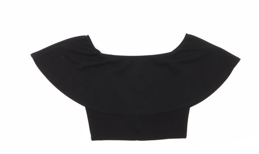 Womens UK Size 6 River Island Black Basic Tank