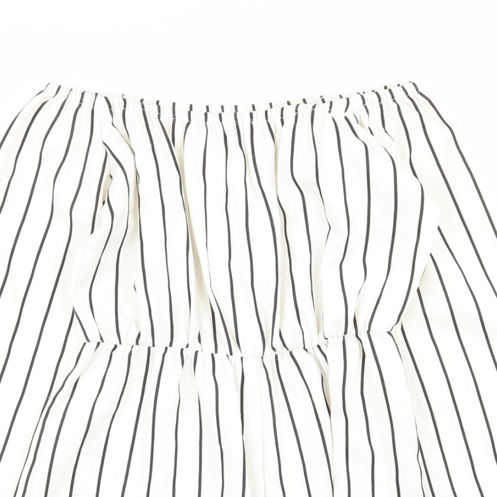 PLT Womens Multicoloured Striped  Playsuit One-Piece Size 8