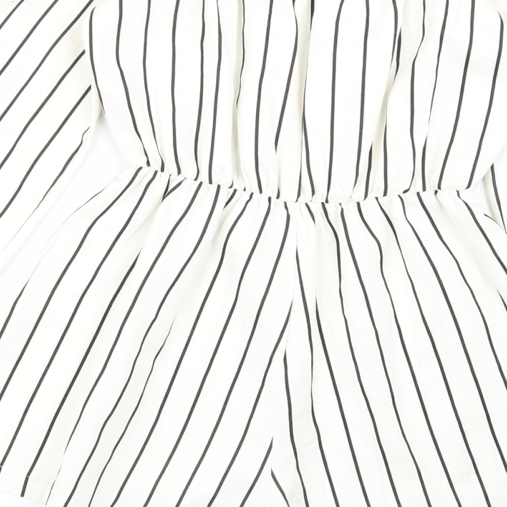 PLT Womens Multicoloured Striped  Playsuit One-Piece Size 8