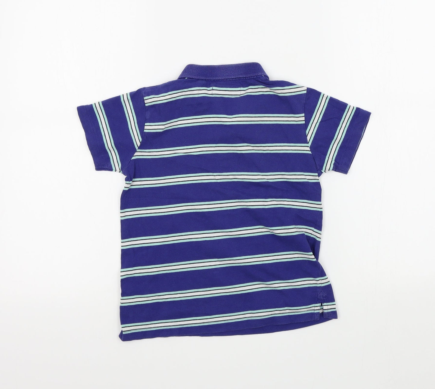 NEXT Boys Blue Striped  Basic Polo Size 5-6 Years