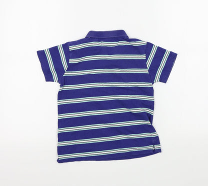 NEXT Boys Blue Striped  Basic Polo Size 5-6 Years