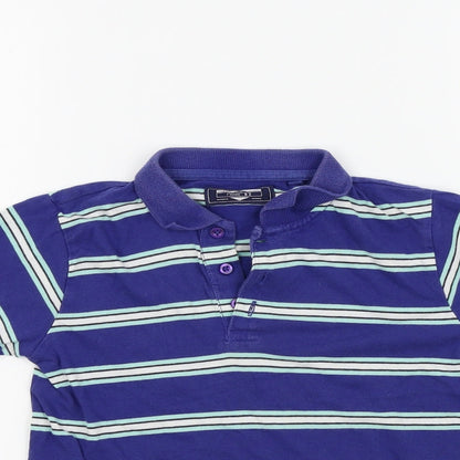 NEXT Boys Blue Striped  Basic Polo Size 5-6 Years