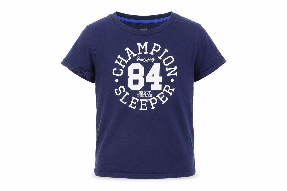 M&S Girls Blue Colourblock  Basic T-Shirt Size 5-6 Years