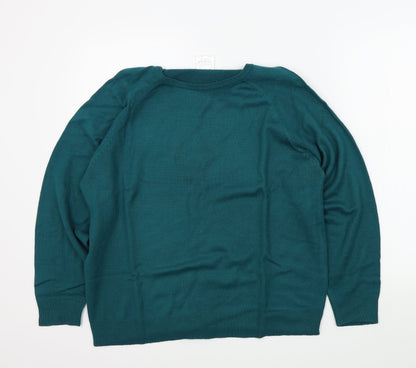 Womens UK Size 12 Wardrobe Green Pullover Jumper