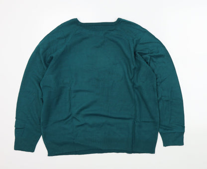 Womens UK Size 12 Wardrobe Green Pullover Jumper