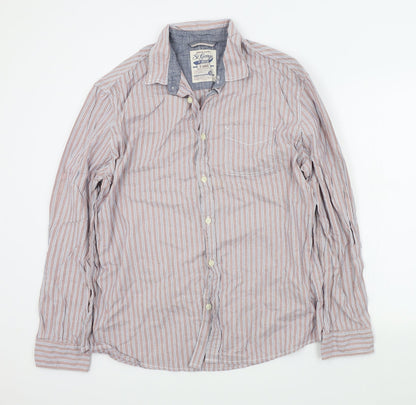 st george Mens Red Striped   Button-Up Size XL