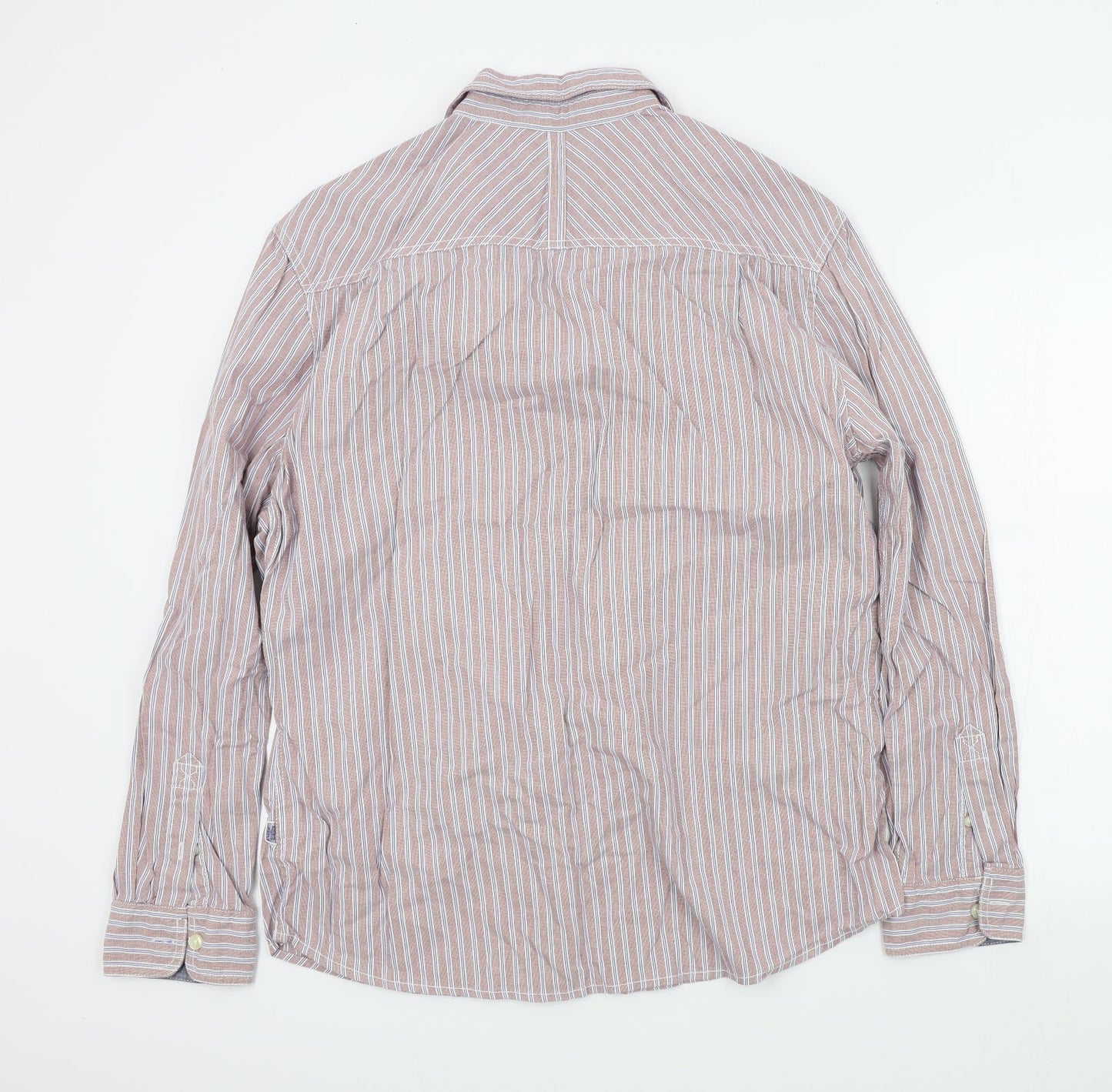 st george Mens Red Striped   Button-Up Size XL