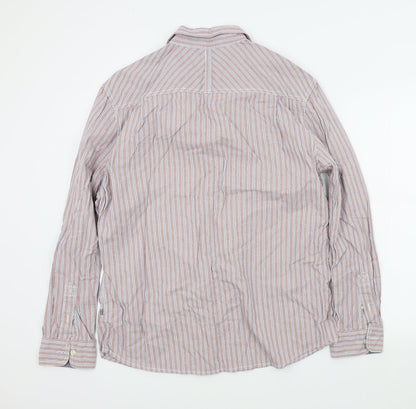st george Mens Red Striped   Button-Up Size XL
