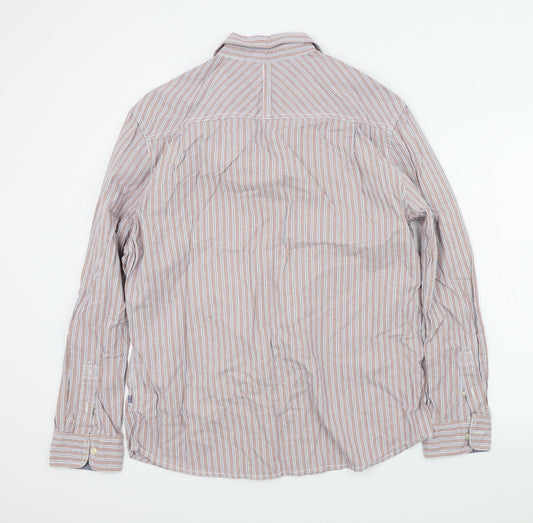 st george Mens Red Striped   Button-Up Size XL