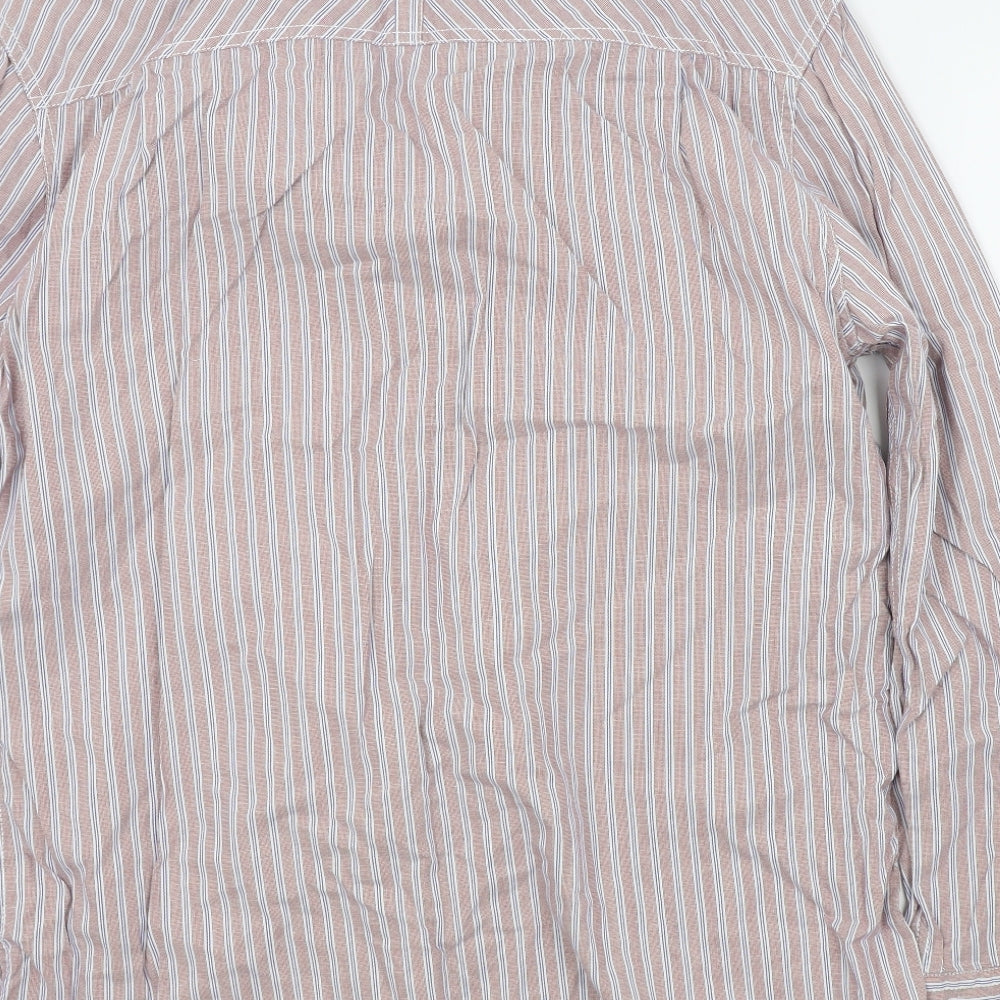 st george Mens Red Striped   Button-Up Size XL