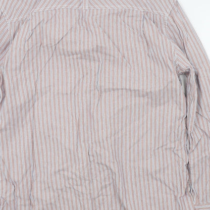 st george Mens Red Striped   Button-Up Size XL