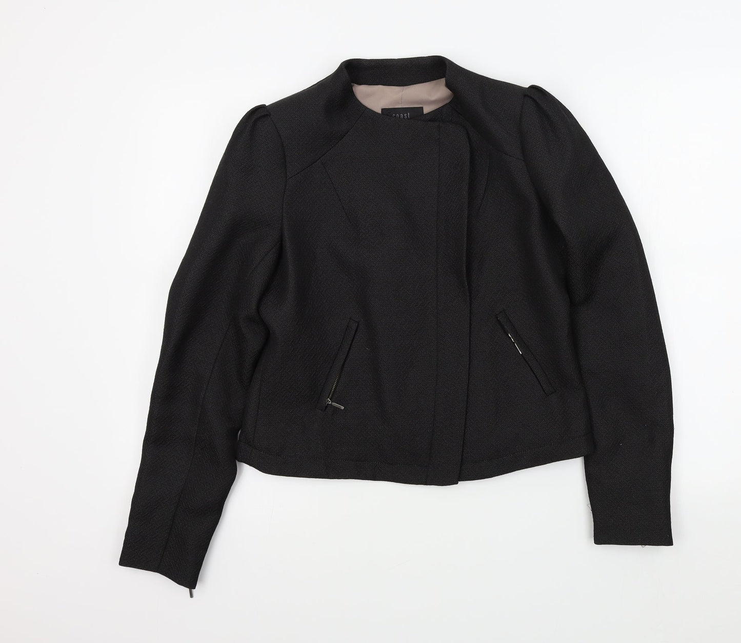 Coast Womens Black Colourblock  Jacket Blazer Size 10